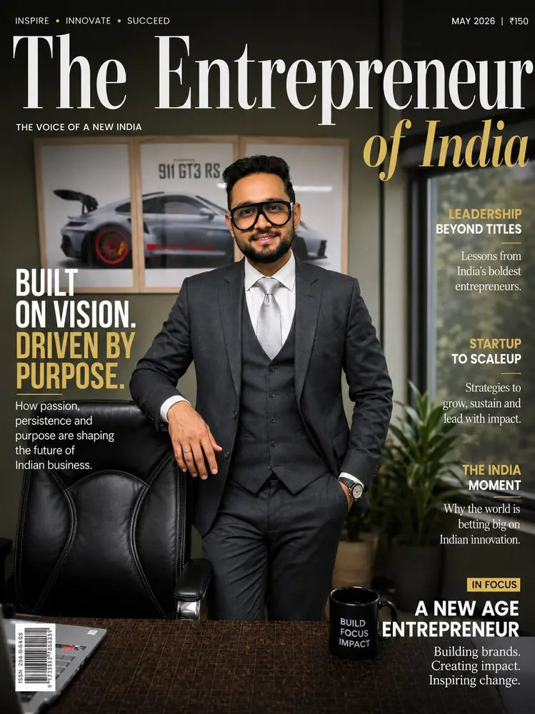 Pujitt Sangghvi featured on The Entrepreneur of India magazine cover